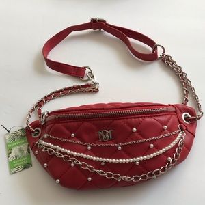 Badgley Misha RED Leather Fanny Pack